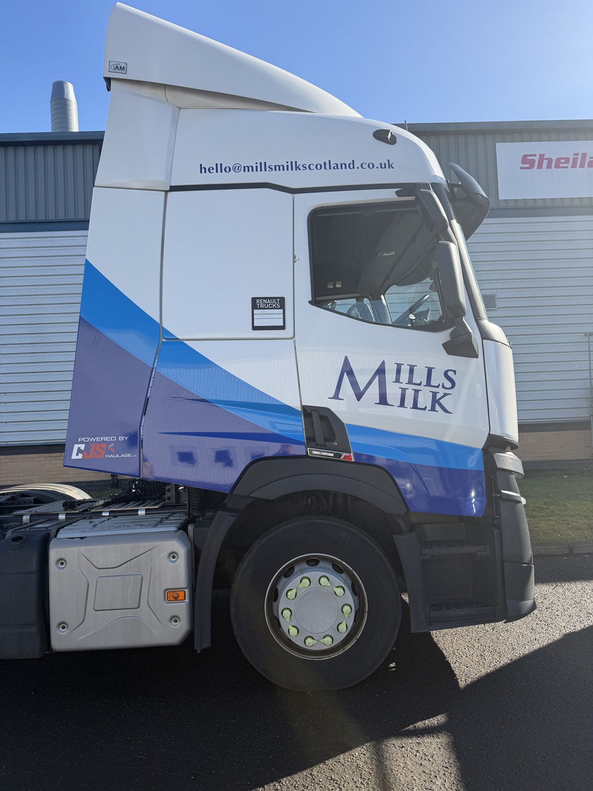 Contracted tractor unit operated by CJS Haulage Ltd